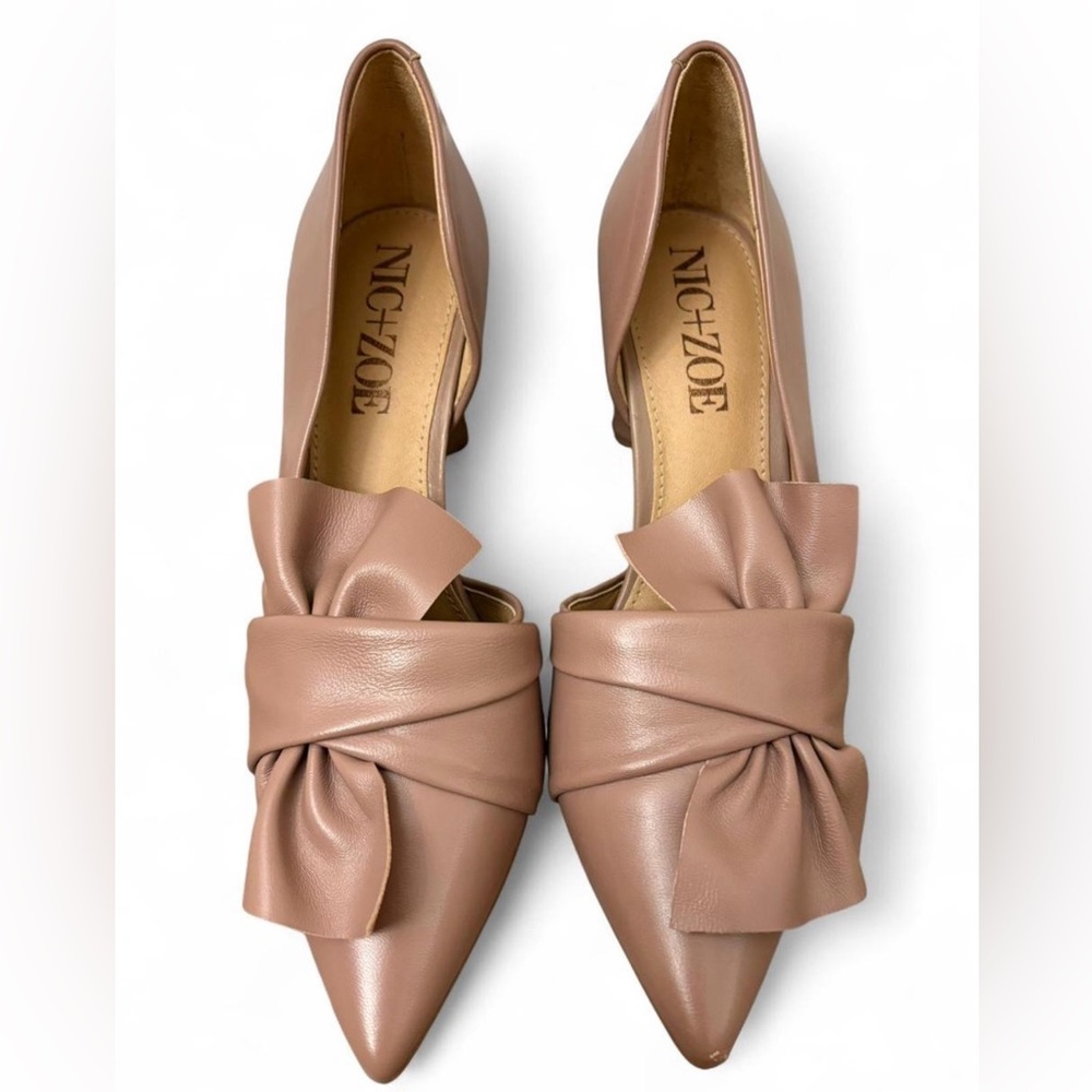 Nic+Zoe Womens Valentina Ruffle Closed Toe D-orsay leather‎ Pump Deep Blush 6M